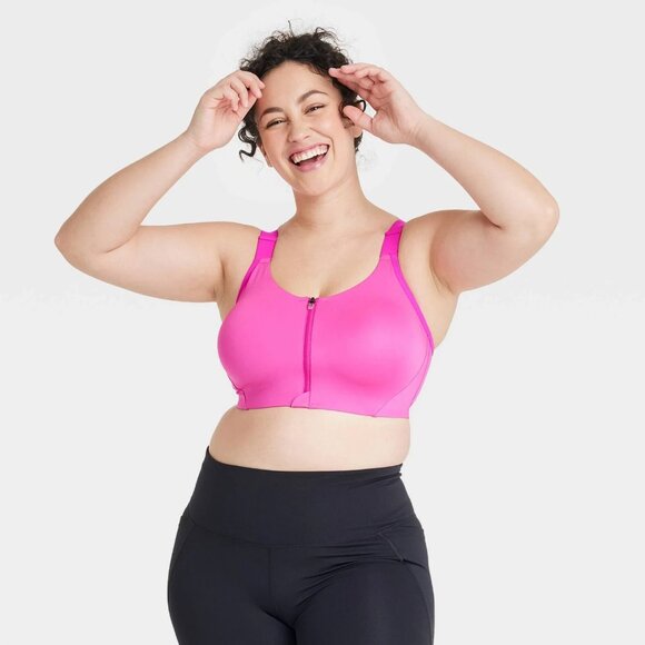 all in motion Other - 34DD - Womens High Support Sculpt Zip Front Bra - All in Motion - Vibrant Pink
